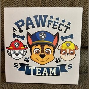 Kids Paw Patrol Dogs 12x12 Canvas Picture Frame Team Marshall Chase Rubble Play